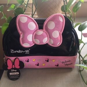Disney Minnie Mouse Black and Pink Cosmetic Bag